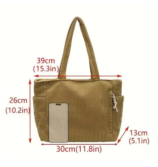 Aria Corduroy Tote