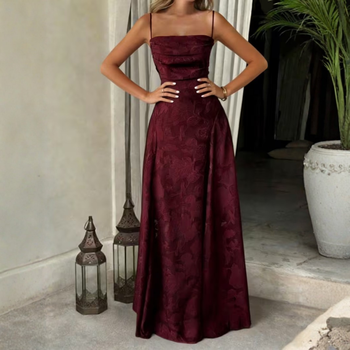 Celeste Burgundy Maxi