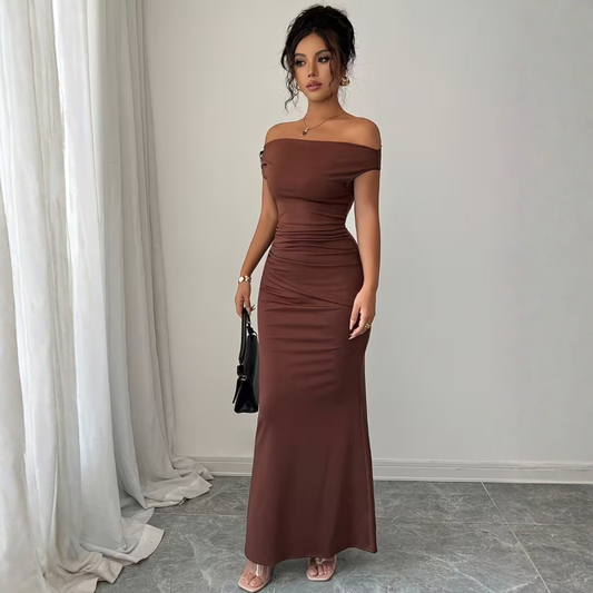 Aria Off-Shoulder Gown