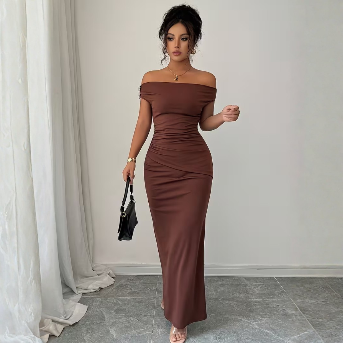 Aria Off-Shoulder Gown