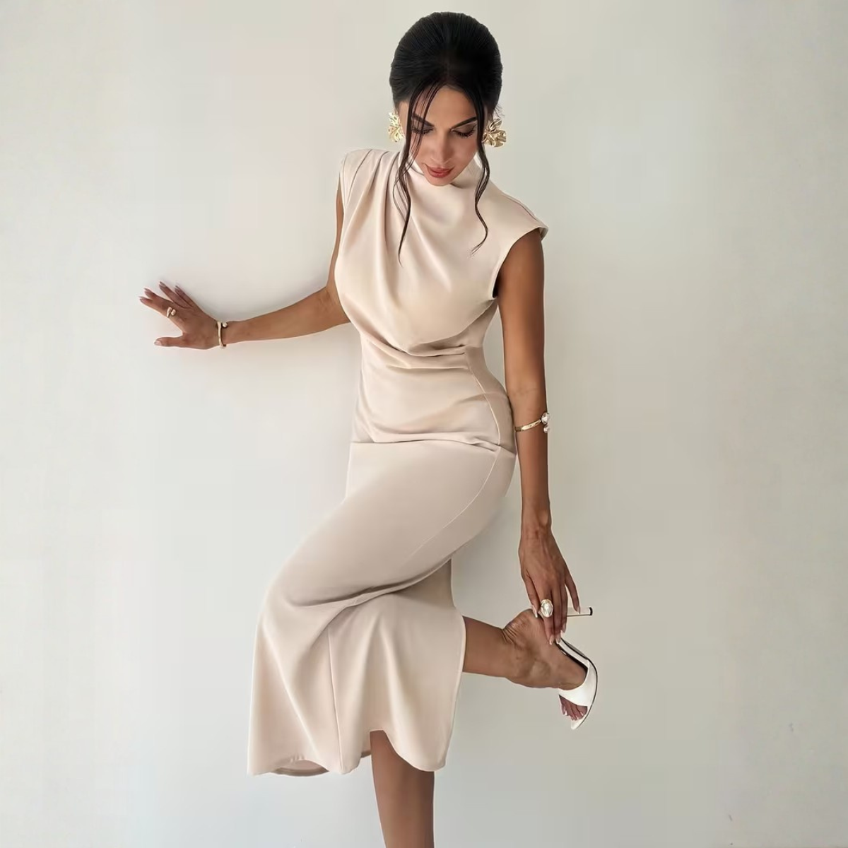 Adrienne Draped Midi