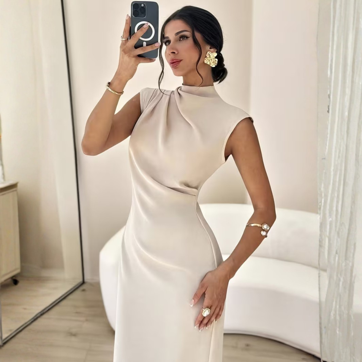 Adrienne Draped Midi