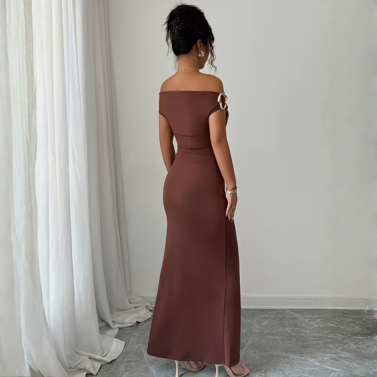 Aria Off-Shoulder Gown